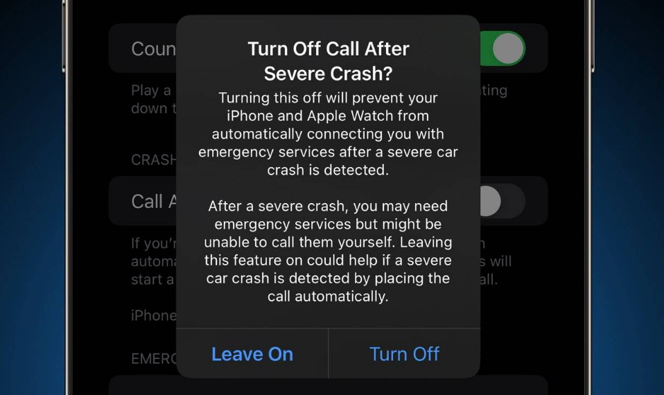 荆门苹果14维修分享 iPhone 14 和 Apple Watch 上关闭崩溃检测 