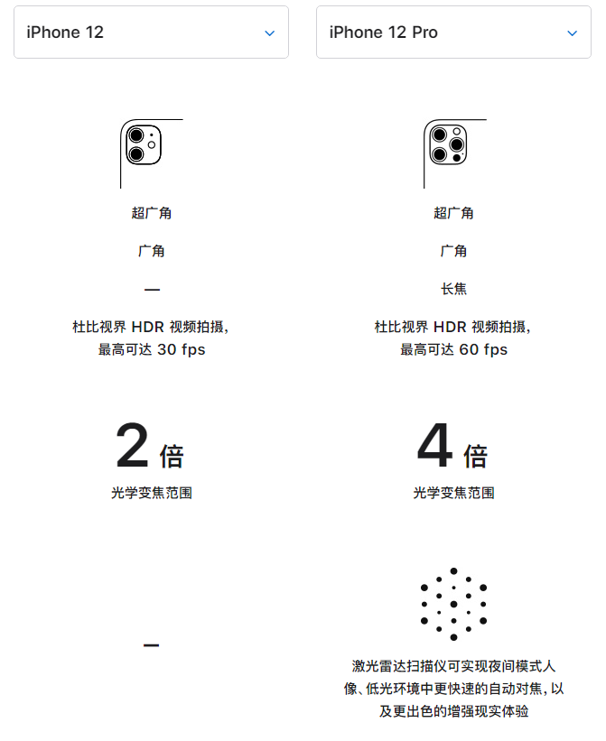 荆门苹果手机维修分享苹果 iPhone 12 与 iPhone 12 Pro 选哪款 